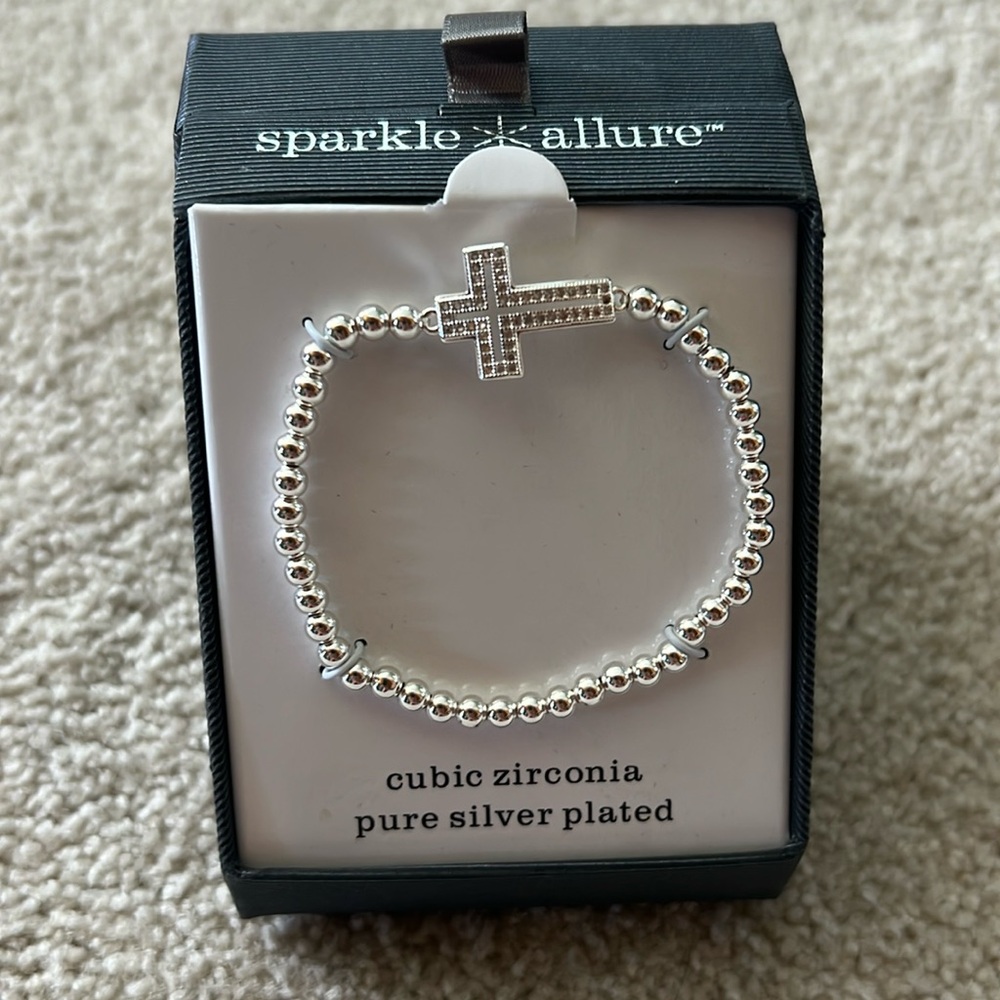 Sparkle Allure Cross Bracelet